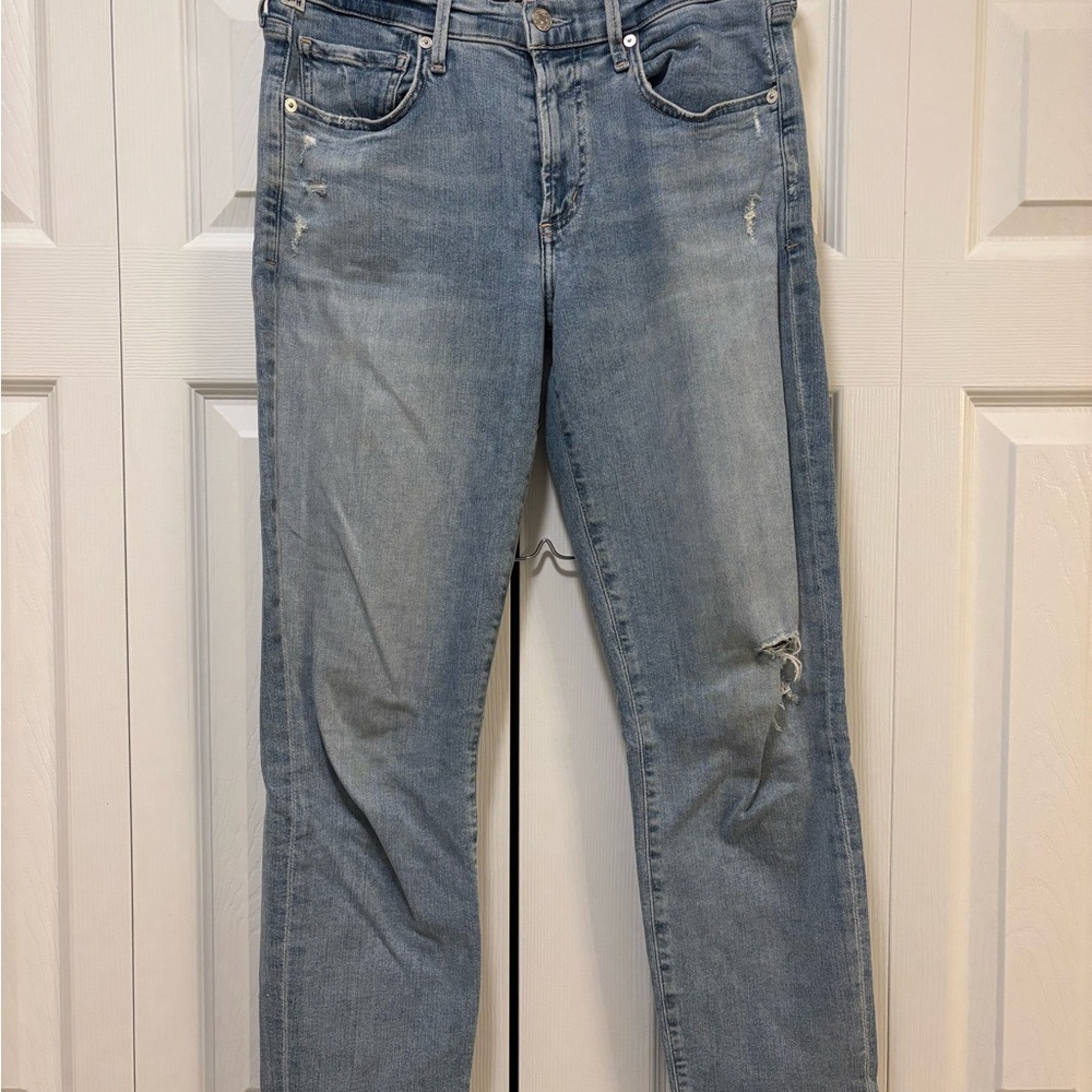 Citizens Of Humanity Women’s Distressed Denim Jeans - Light Blue
